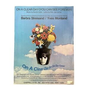 On A Clear Day You Can See Me Forever Barbra Streisand Vintage Music 1965 Yves